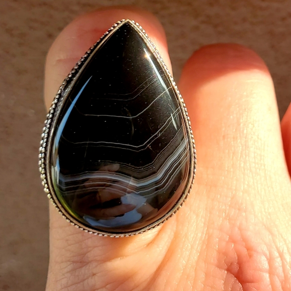 New Botswana Agate 925 Silver Ring. - Picture 6 of 11